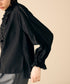 Sheer jabot lace blouse