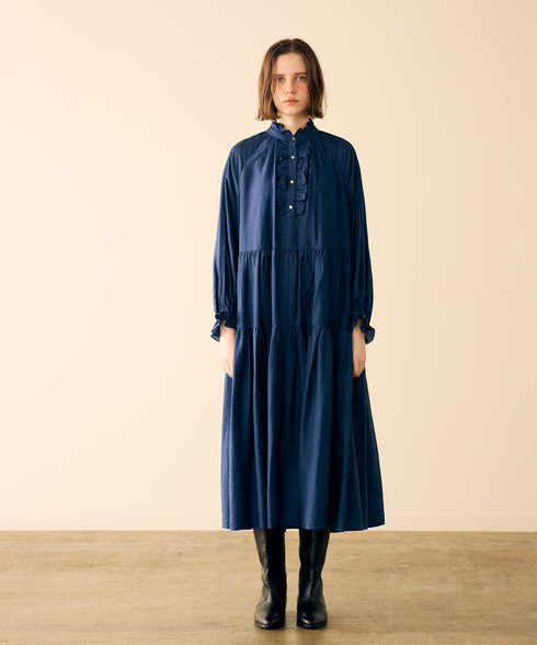 sheer jabot lace dress