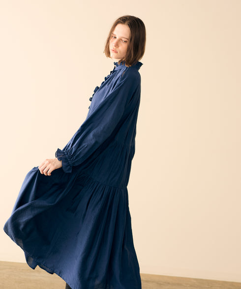 sheer jabot lace dress