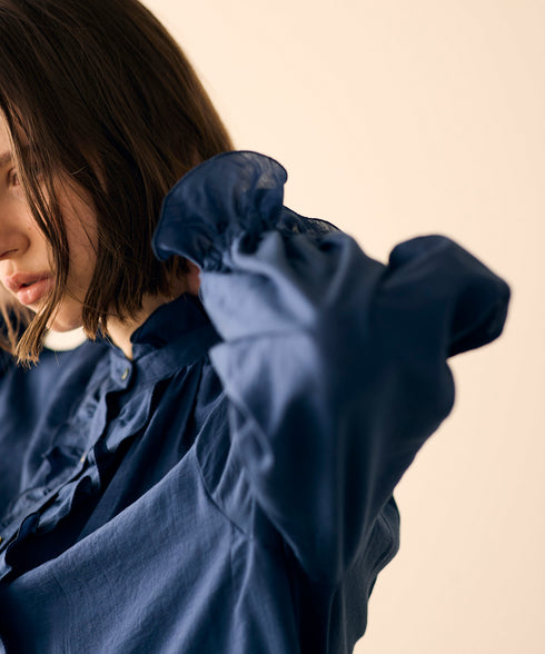 sheer jabot lace dress