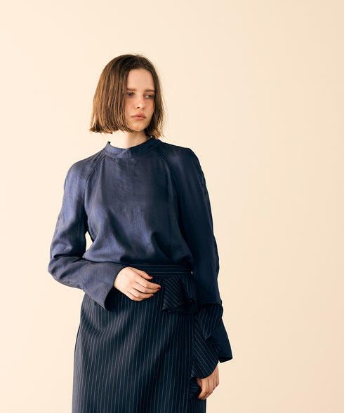 viscose satin raglan blouse