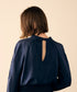viscose satin raglan blouse