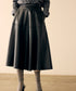soft eco-leather circular skirt
