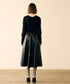 soft eco-leather circular skirt