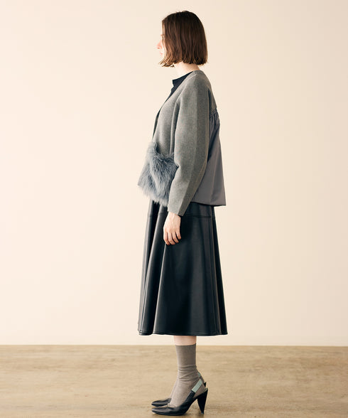 shaggy pocket milano rib jacket