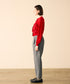 wool saxony straight pants