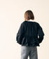 spiral taffeta raffle blouson