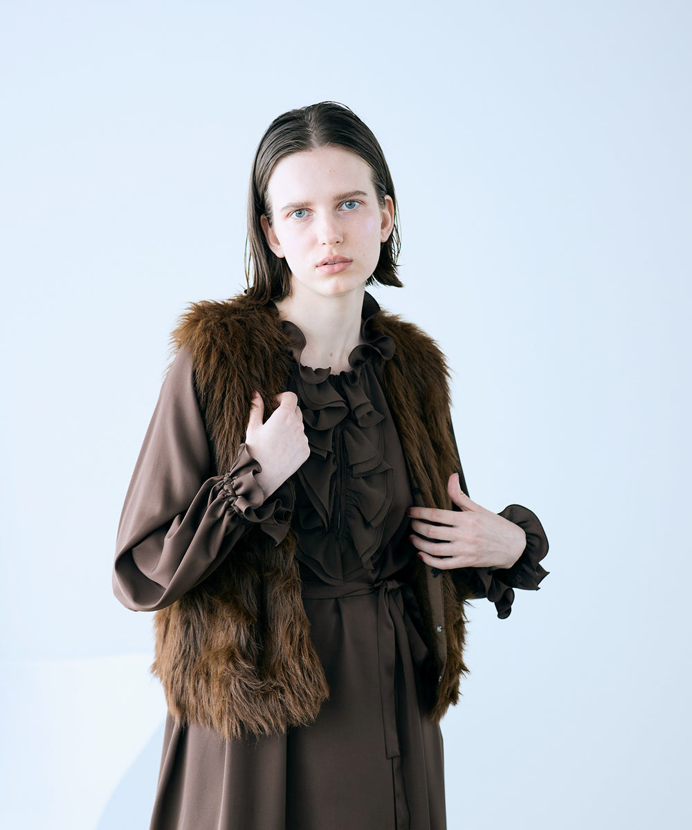 ジャケット・アウター melt the lady back shaggy knit 2way shaggy knit vest – MARILYN MOON OFFICIAL ONLINE SHOP