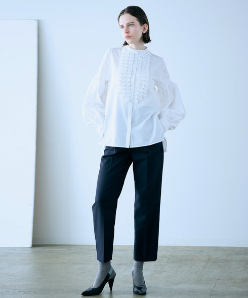 【再入荷】modern tuck frill blouse