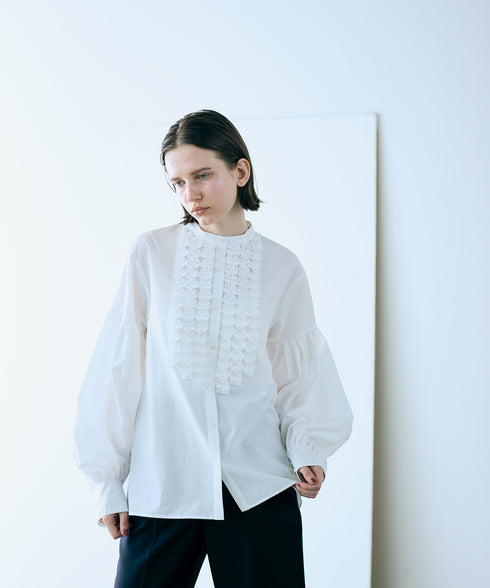 【再入荷】modern tuck frill blouse