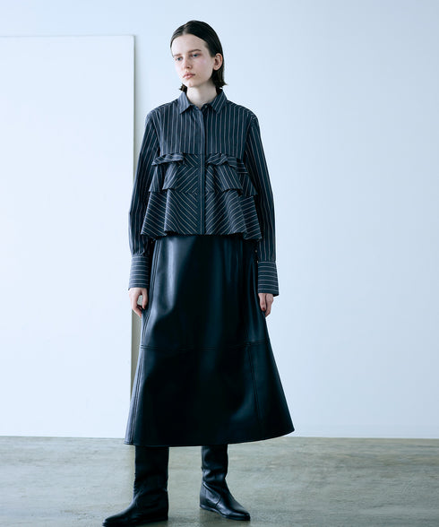 layered raffle blouse