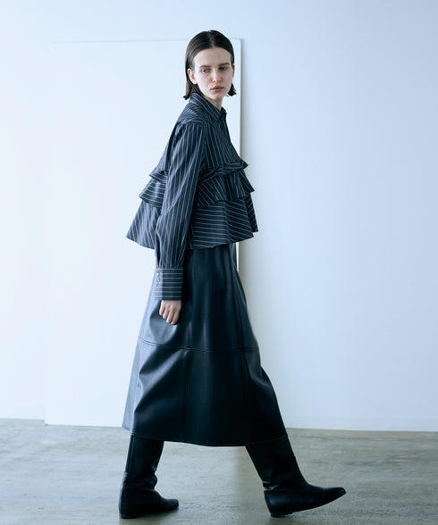 layered raffle blouse