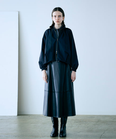 pleats twill blouson