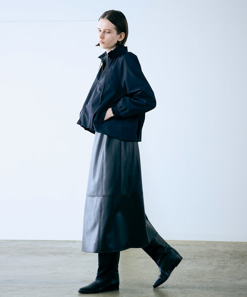 pleats twill blouson