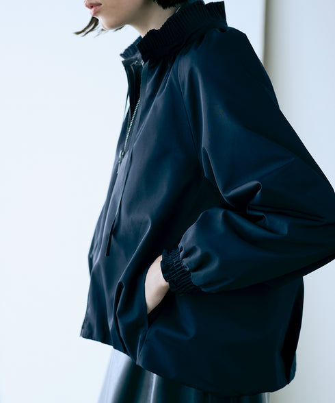 pleats twill blouson