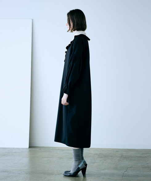 【再入荷】 pleats jabot dress