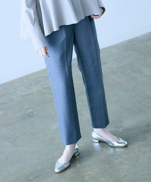 wool saxony straight pants