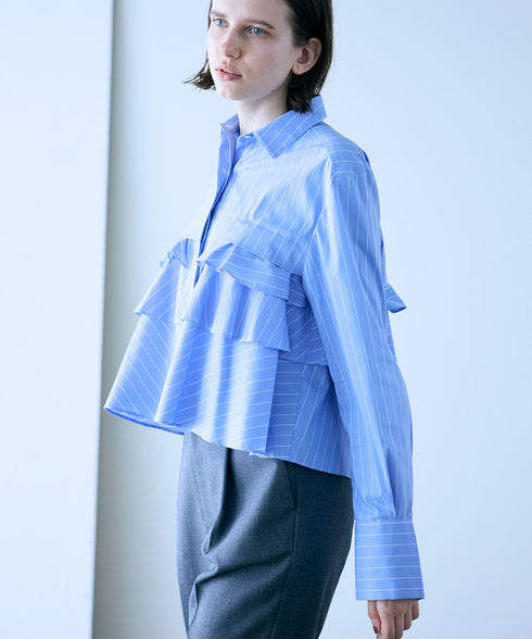 layered raffle blouse