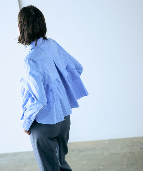 layered raffle blouse