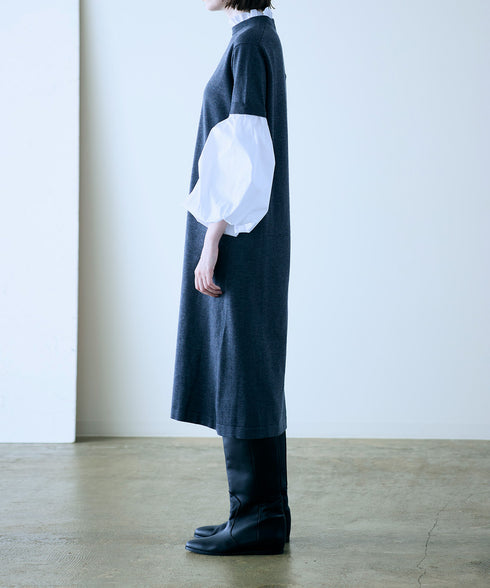 【先行予約1000ポイントプレゼント】14G wool 2way sleeve one-piece