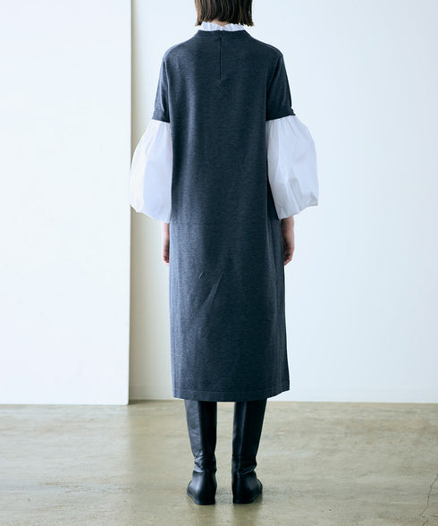 【先行予約1000ポイントプレゼント】14G wool 2way sleeve one-piece