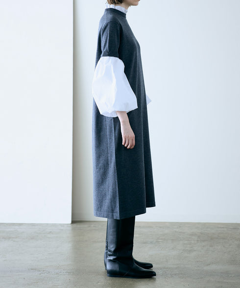 【先行予約1000ポイントプレゼント】14G wool 2way sleeve one-piece