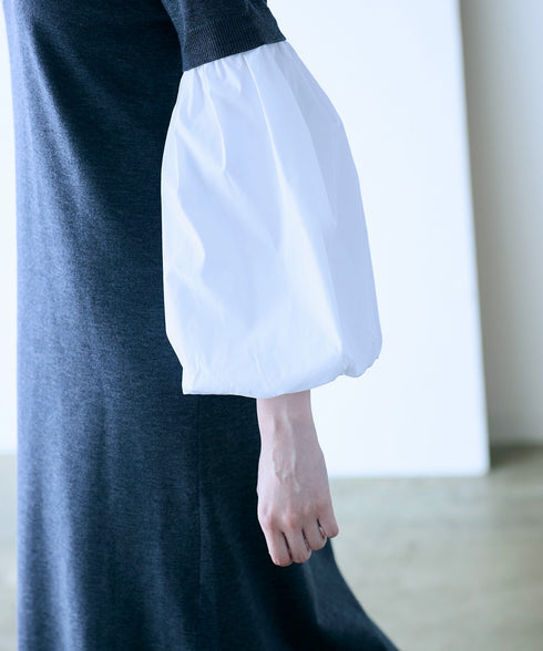 【先行予約1000ポイントプレゼント】14G wool 2way sleeve one-piece