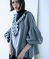 pleats jabot blouse