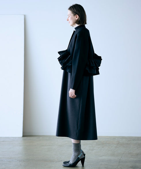 spiral taffeta raffle knit jacket