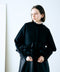 spiral taffeta raffle knit jacket