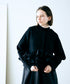 spiral taffeta raffle knit jacket