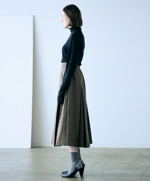 16g sheer wool high neck knit