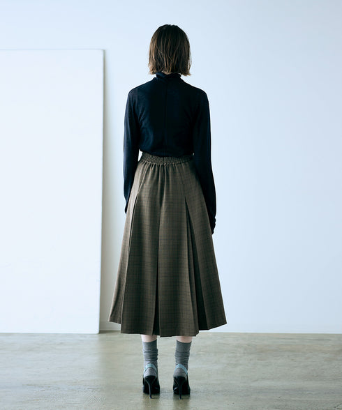 【再入荷】glen check box tuck skirt
