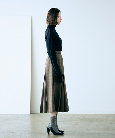 16g sheer wool high neck knit