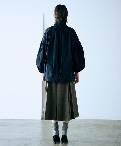 【再入荷】 volume sleeve taffeta mid-blouson
