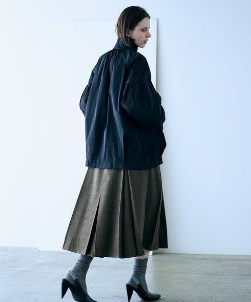 【再入荷】 volume sleeve taffeta mid-blouson