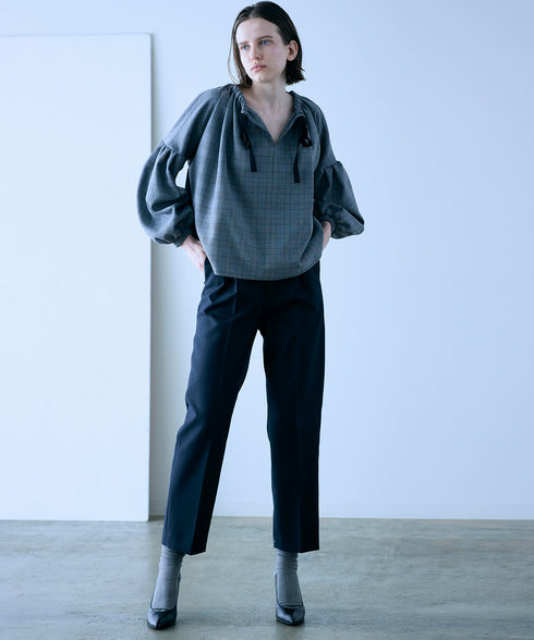 wool saxony straight pants