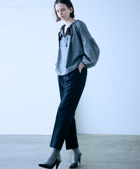 wool saxony straight pants