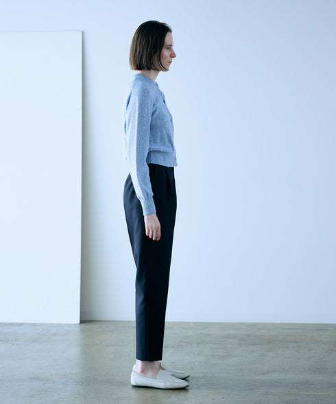 cotton polyester spangle cardigan