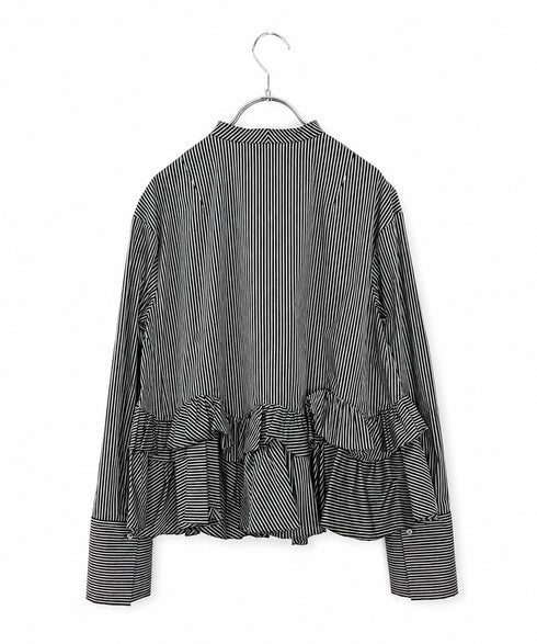<9/4発売>spiral ruffle modern blouse