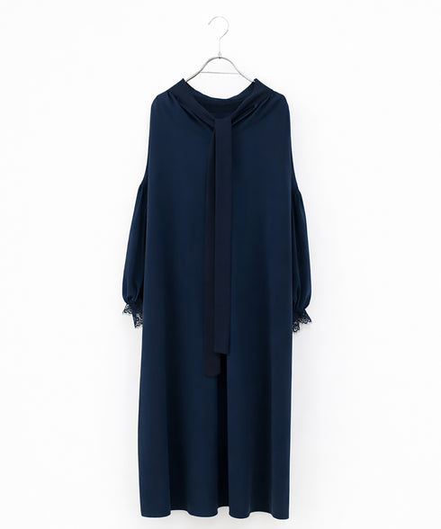 2way shirring gather tie dress