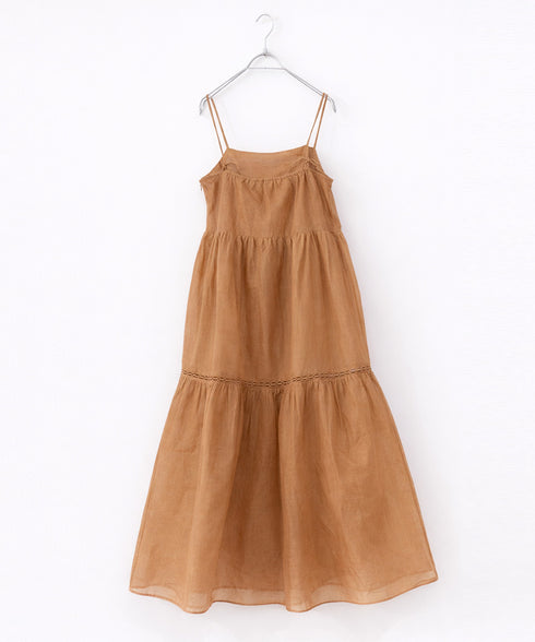 sheer starched cotton lace tiered dress