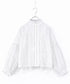 sheer starched cotton lace frilled blouse