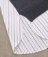 striped shirt layered knit one-piece