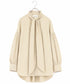 【SOI-MeME】stripe embroidery tie blouse