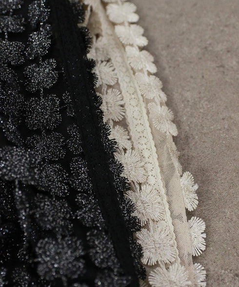 【SOI-MeME】pearl lame lace skirt