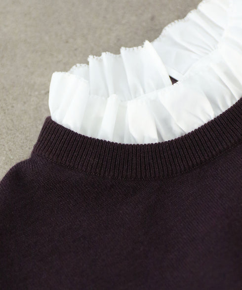 【先行予約1000ポイントプレゼント】14G wool 2way sleeve one-piece