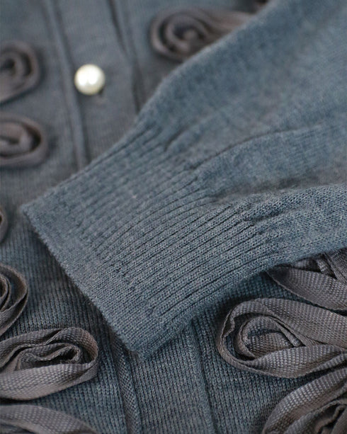 【再入荷】code embroidery cardigan