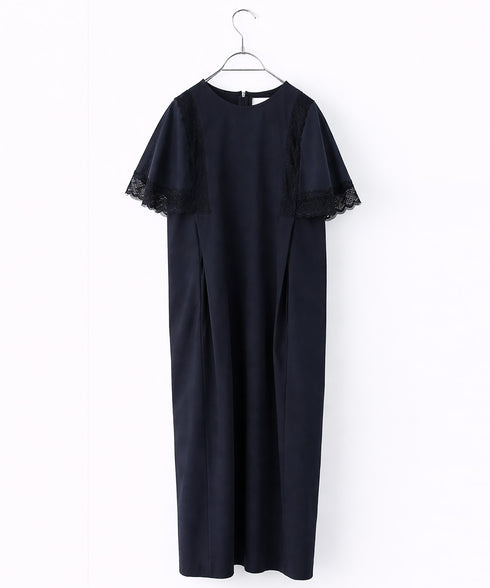 laced handkerchief sleeve one-piece