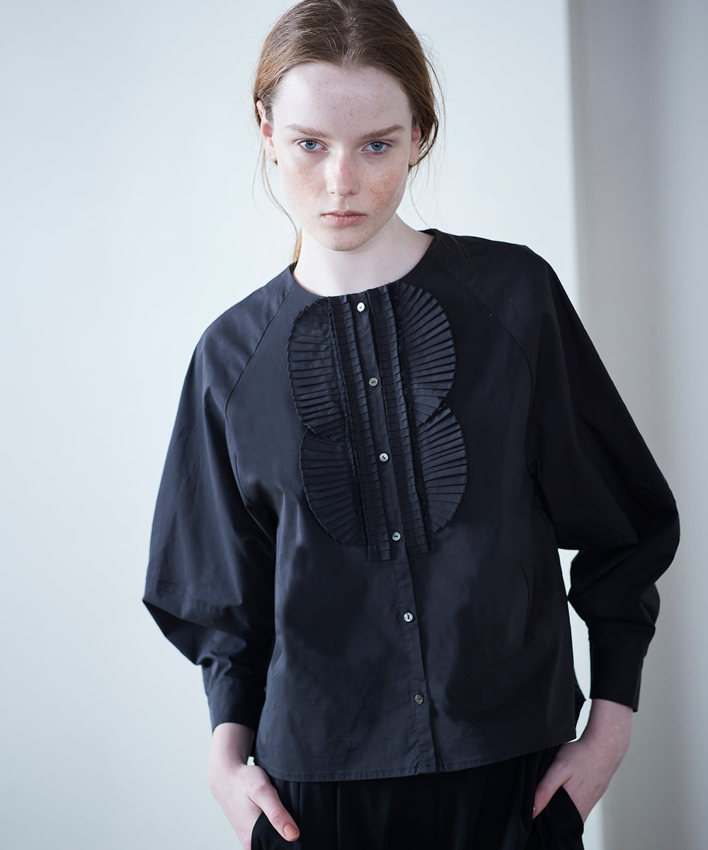 大学生協 割引 SOI-MeME】dramatic tuck motif cocoon blouse – MARILYN MOON トップス